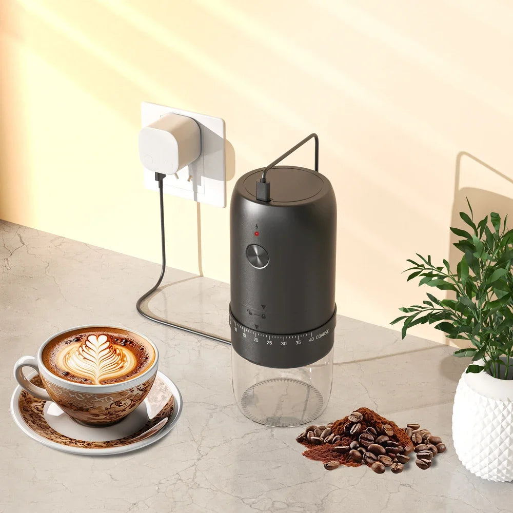 Coffee Grinder Wireless Portable Electric Burr Grinder 40 Adjustable Settings Rechargeable