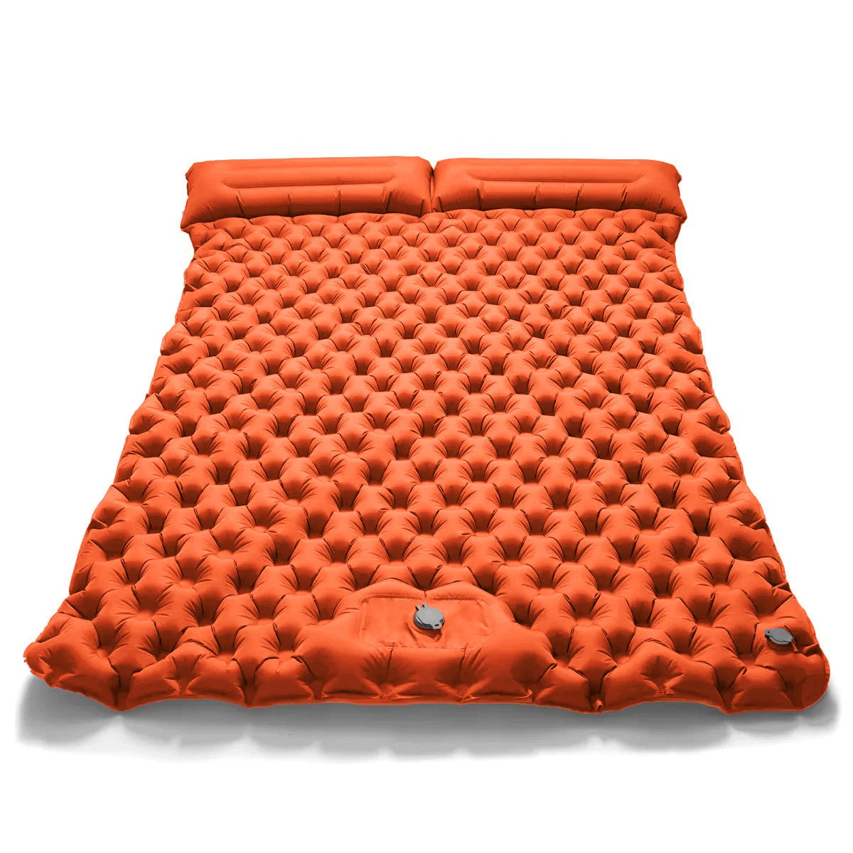 Camping Sleeping Pad Double Inflatable Mattress 200cm Portable Ultralight Folding Bed - Orange
