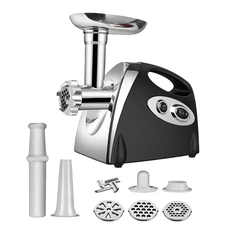 Electric Meat Mincer 2800W Heavy Duty Stainless Steel Food Processor Sausage Maker - Black