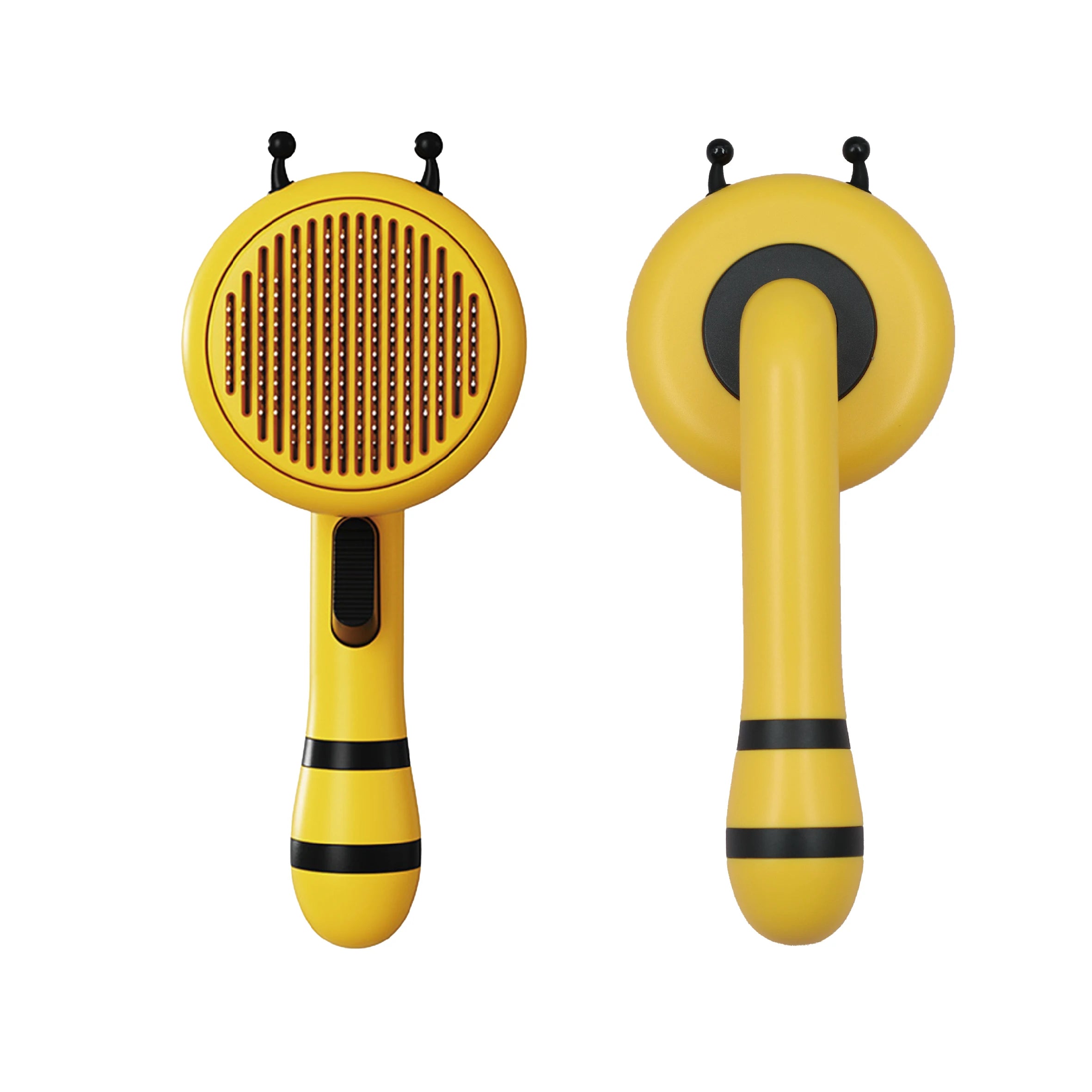 Pet Grooming Brush One Click Hair Removal Silicone Tip Massage Comb for Long and Short Coat