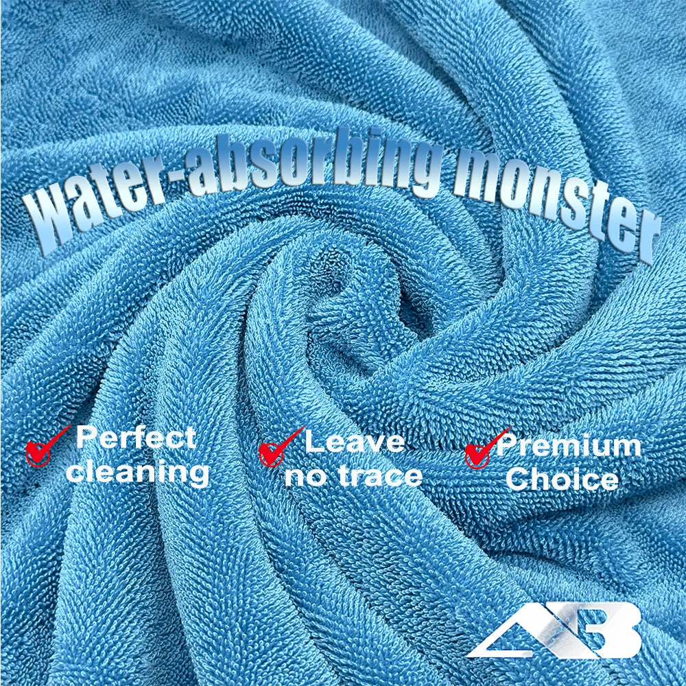 Microfiber Car Towel 1300GSM Ultra Thick Absorbent Drying Cloth - 60cm × 90cm