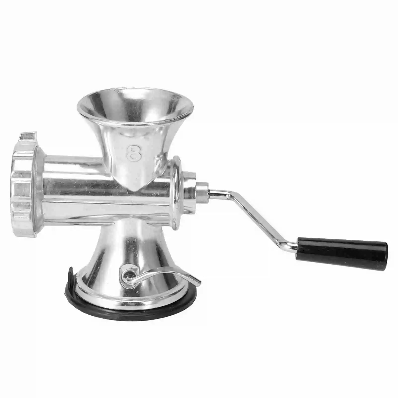 Manual Meat Grinder Aluminum Alloy Kitchen Mincer with Suction Base – Silver