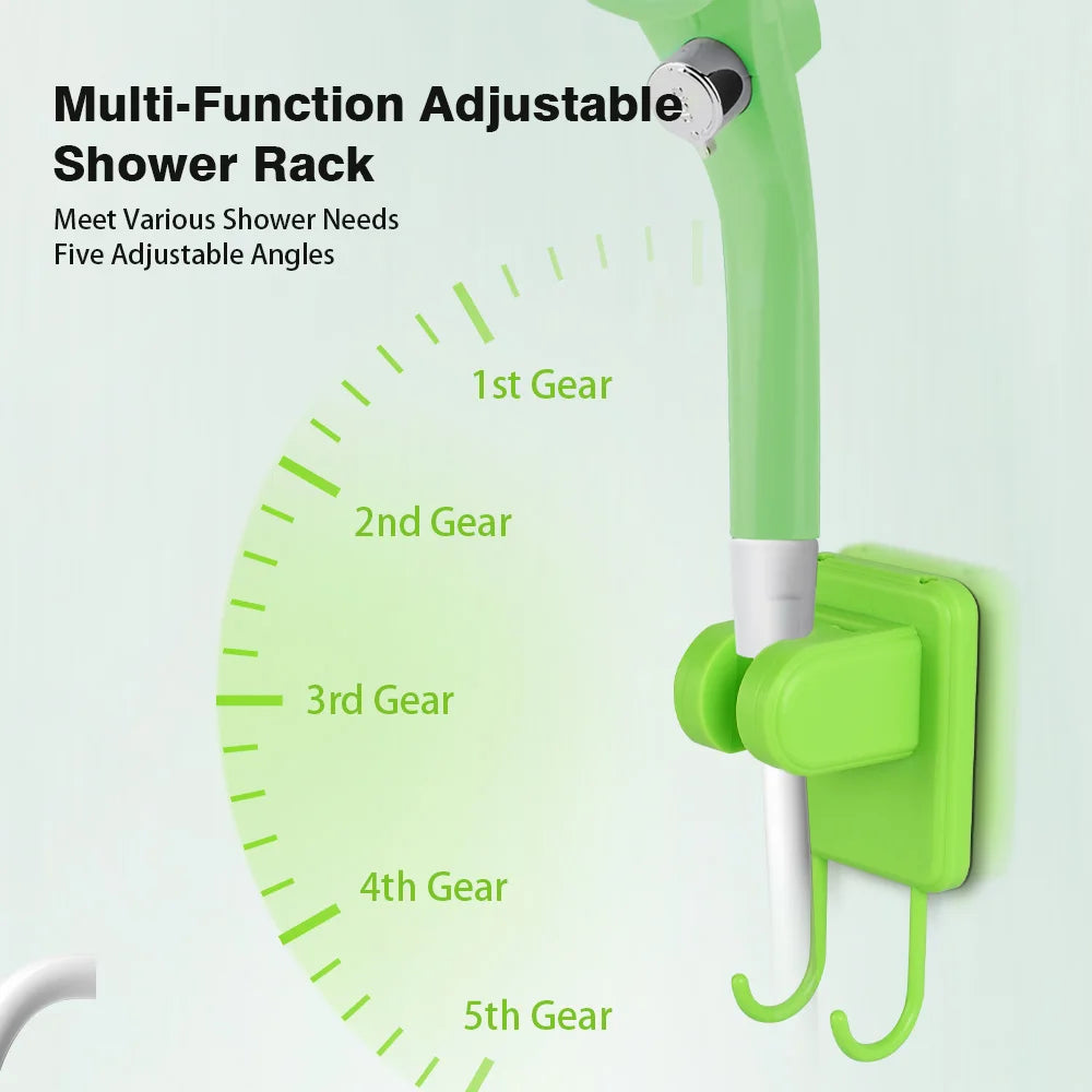 Camping Shower Pump 6000mAh Portable Outdoor Shower Kit with Digital Display - Blue