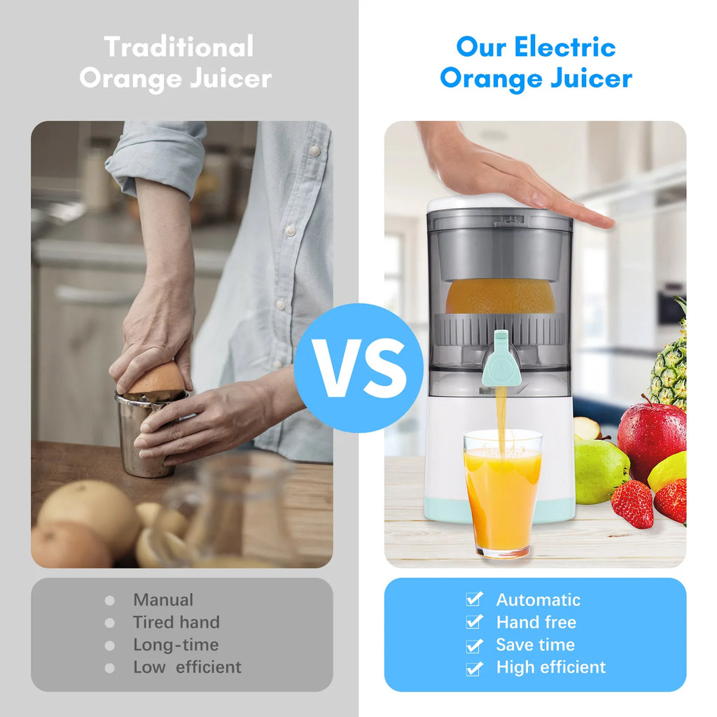 Electric Citrus Juicer 800mAh USB Rechargeable Portable Orange Lemon Squeezer - Green
