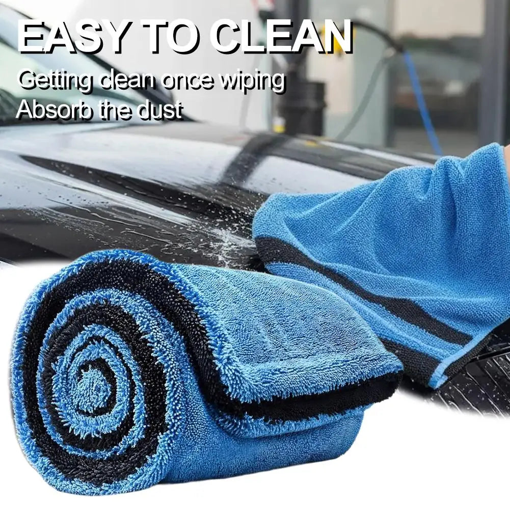 Microfiber Drying Towel 60x120cm 1400GSM Double Sided High Absorbent Cloth - Blue 60cm x 120cm