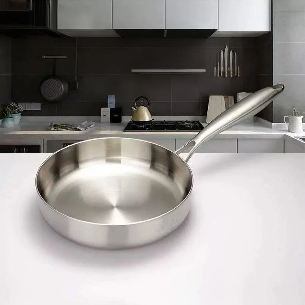 Frying Pan 26cm 316 Stainless Steel Wok Induction and Gas Compatible