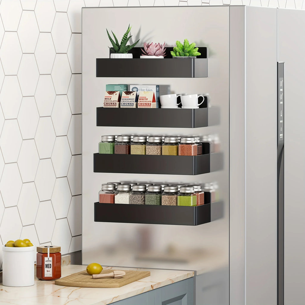 Wall Shelf 2 Piece No Drill Wall Mounted Storage Rack Space Saving Organiser Shelf