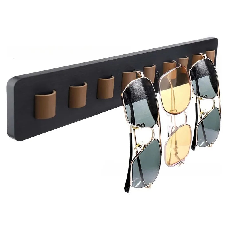 Wall Mounted Wooden Eyeglass Storage Rack Sunglasses Display Organiser Holder – White