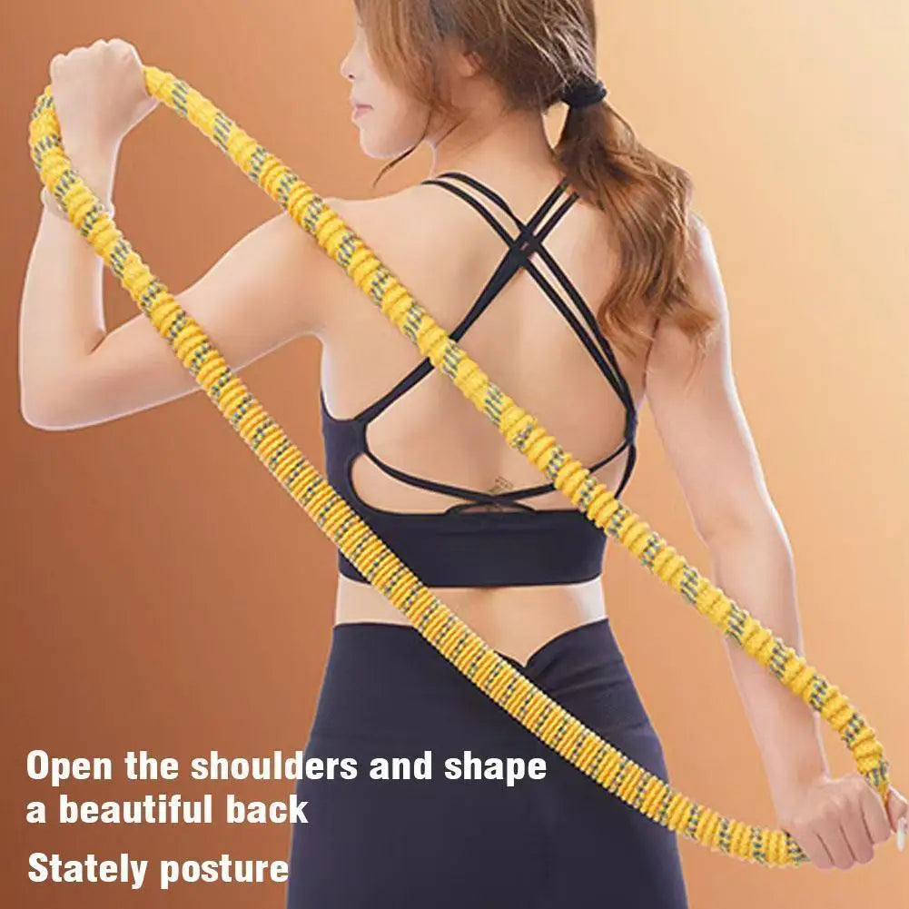 Weighted Fitness Circle Soft Spring Portable Hula Hoop 1.3kg Waist Training Exercise Ring - Yellow