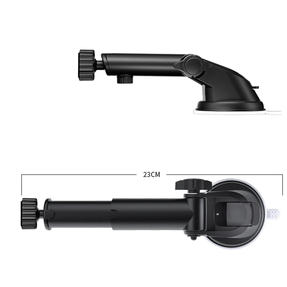 Car Phone Holder 360 Degree Rotating Dashboard Air Vent Mount Adjustable Stand - Black