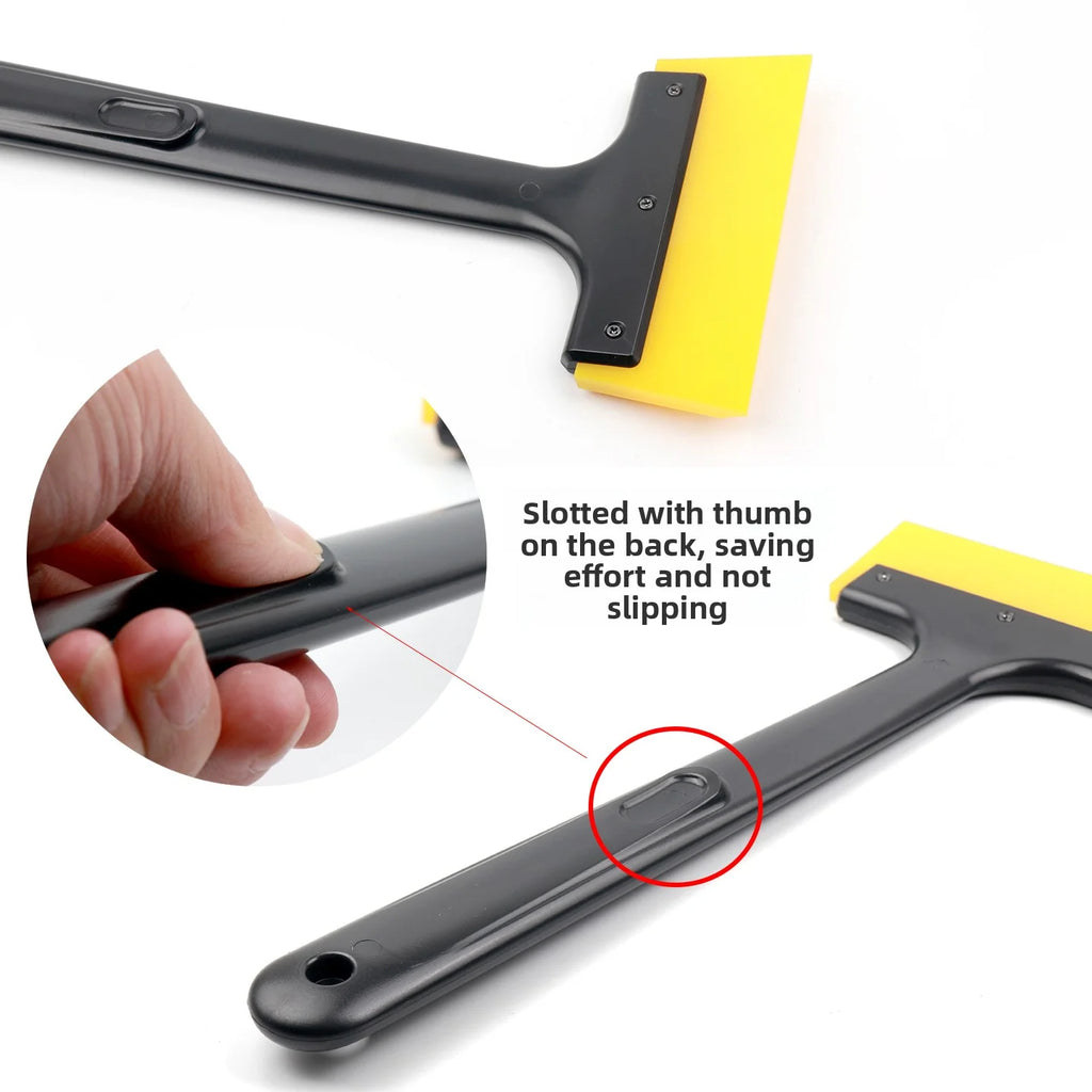 Window Squeegee 32.5cm Long Handle Rubber Water Remover Glass Cleaning Tool 1PCS Set