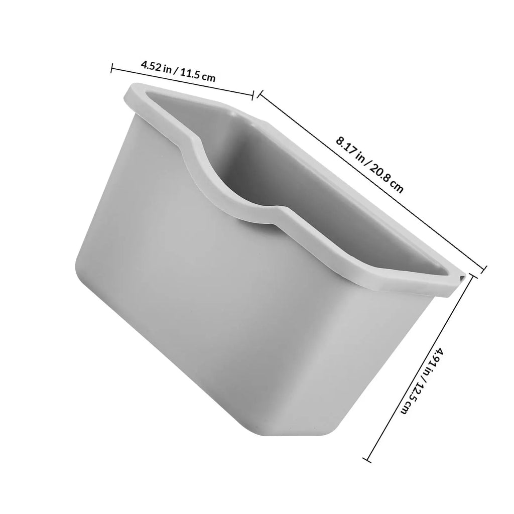Hanging Kitchen Trash Can 20.8cm Space Saving Cabinet Door Mounted - Grey