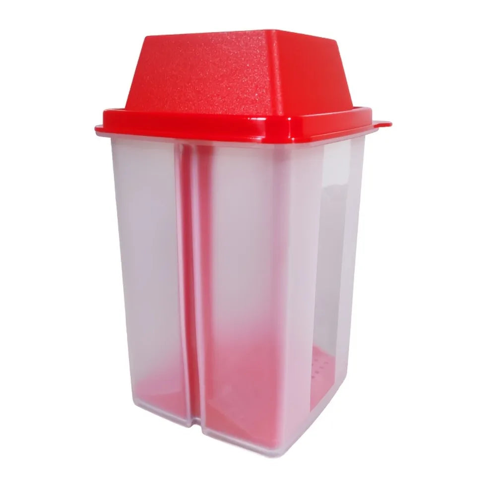 Pickle Container with Lift-Up Strainer and Lid Reusable Olive Fridge Jar - Red
