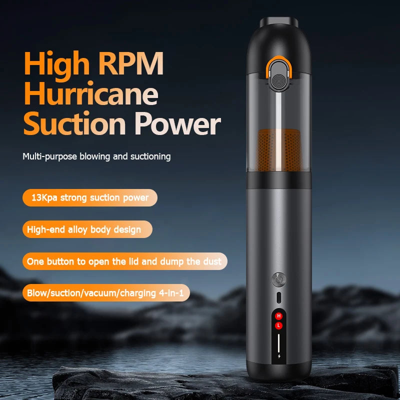 Vacuum Cleaner 300mm Portable Cordless Handheld Dust Collector with Strong Suction Battery