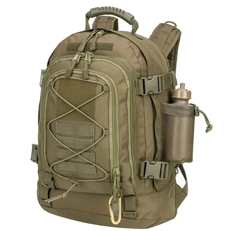 Tactical Backpack 60L Expandable Waterproof Hiking Travel Laptop Bag - Green