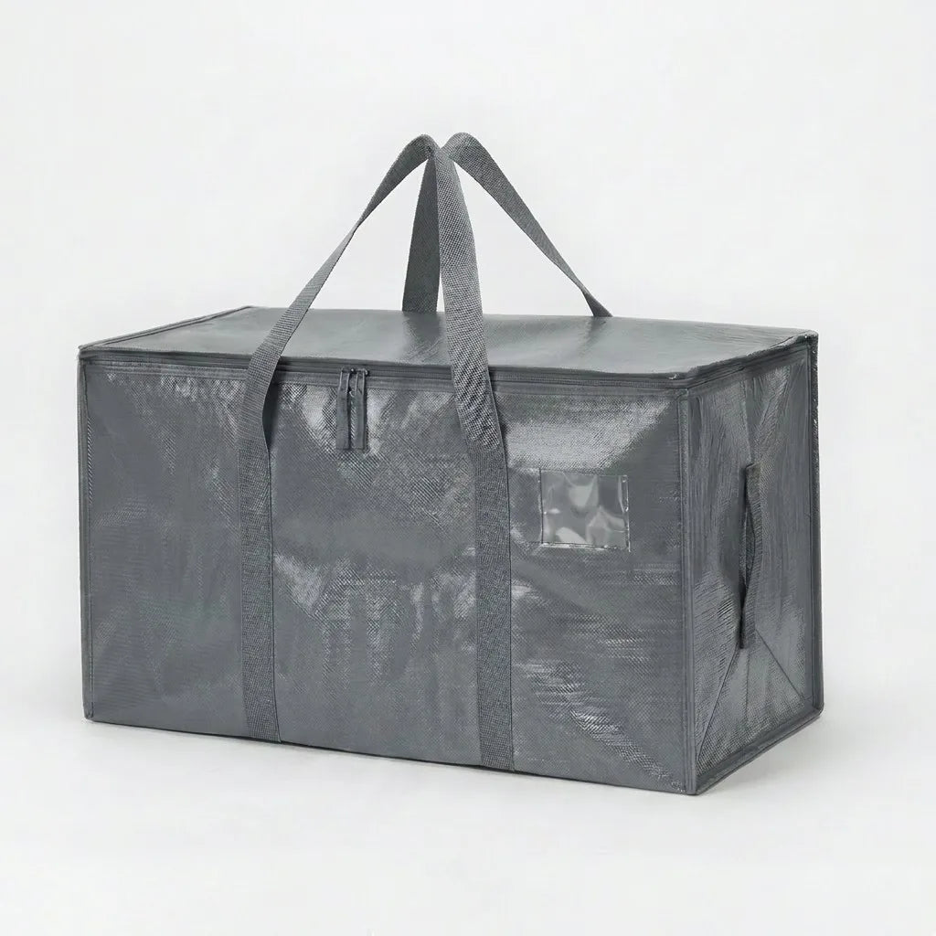 Extra Large Heavy Duty Storage Bag with Zipper Handles – Grey