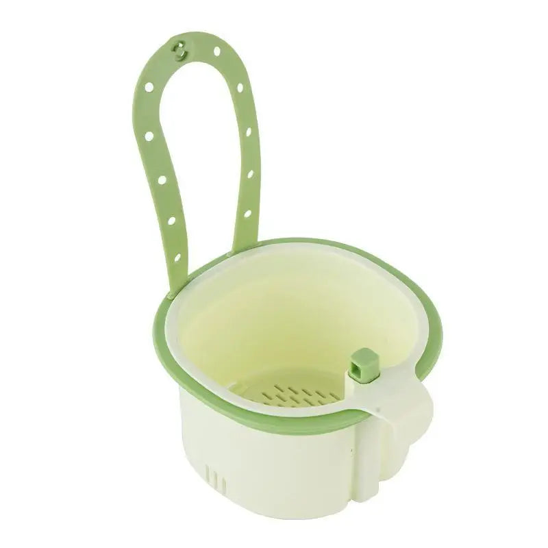 Hanging Sink Draining Basket Food Waste Filter Residue Strainer Detachable - Brown