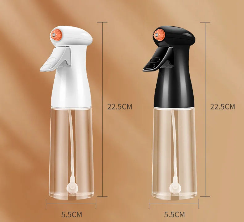 2 Pack 200ml Glass Olive Oil Sprayer Bottles Refillable Cooking Oil Mister for BBQ Baking Air Fryer and Salad – Black