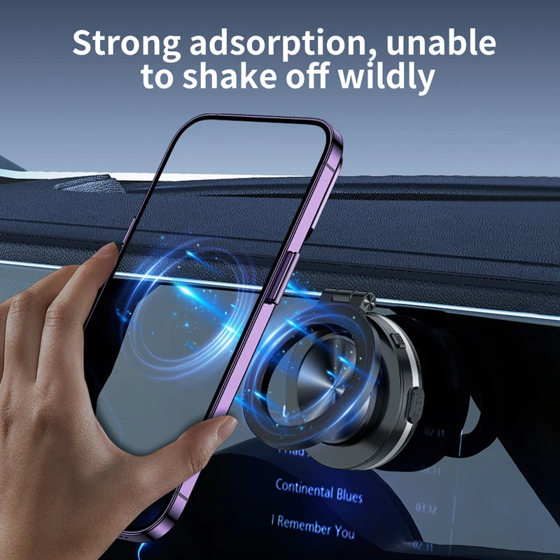 Phone Holder 360° Rotating Suction Cup Dashboard Windshield Mount Adjustable Hands Free Stand - Silver