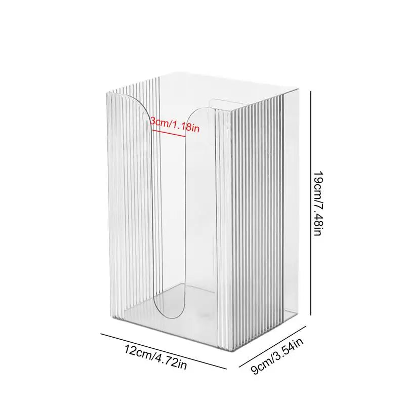 Wall Mounted Tissue Box Holder Drill Free Facial Tissue Dispenser Bathroom Kitchen Wipes Organizer – White