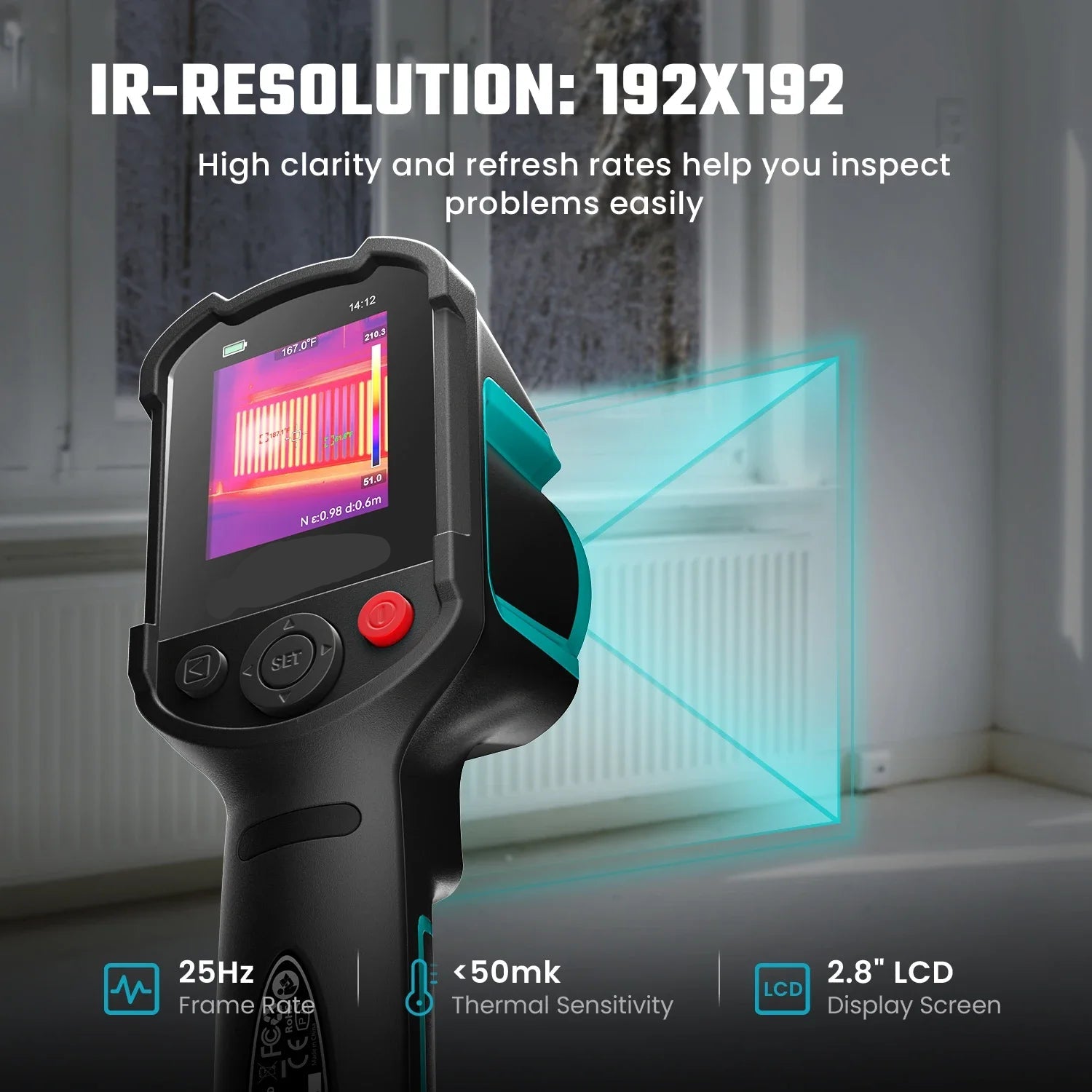 Infrared Thermal Imaging Camera TR10 Portable 192x192 Thermal Camera for Electronics Repair and Leak Detection