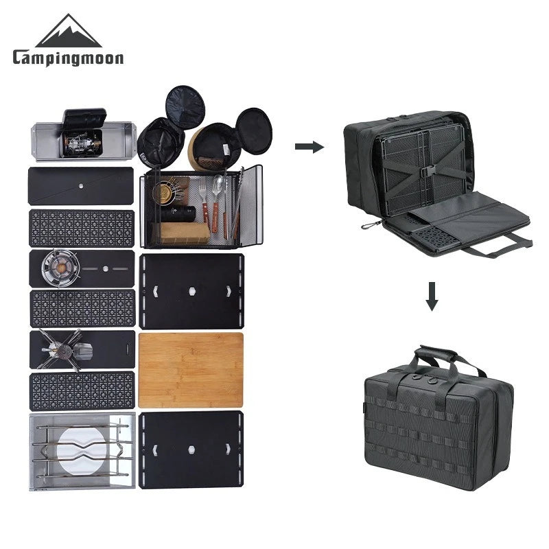 Large Capacity Camping Storage Bag 39.5x16.5x28.5cm Outdoor Tactical Organizer
