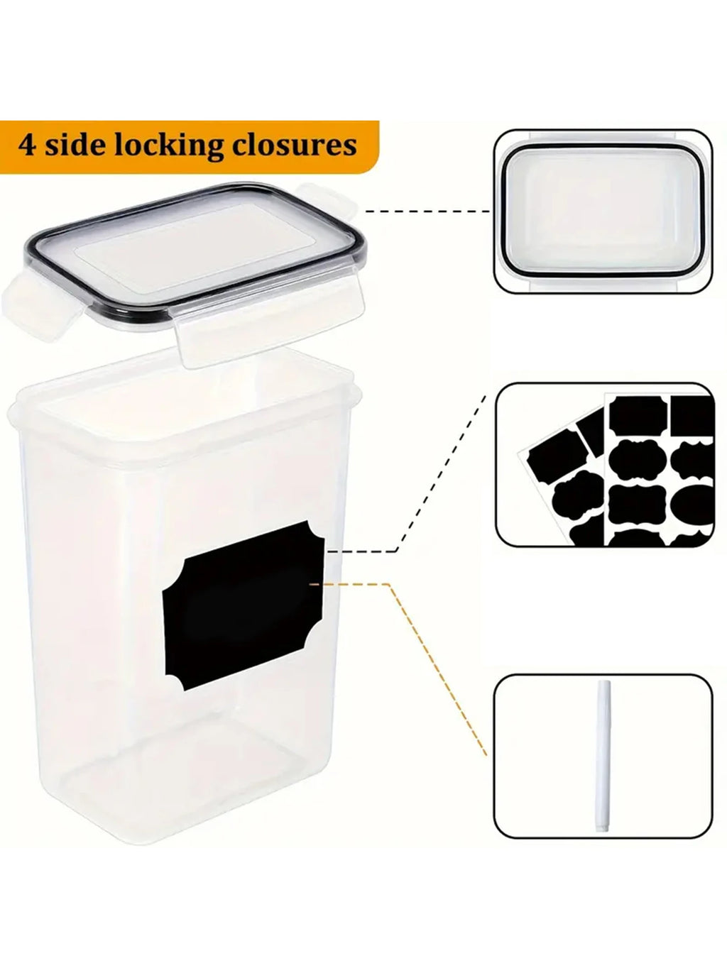 24-Piece Food Storage Containers BPA-Free Airtight Plastic Kitchen Organiser