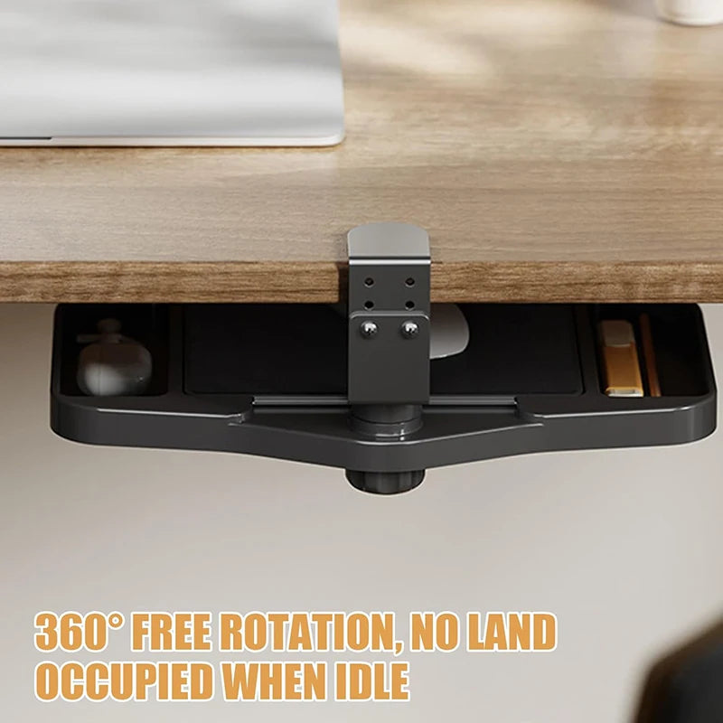 Clamp-On Desk Side Storage Organizer Bedside Hanging Rack Space-Saving Desk Caddy – Black