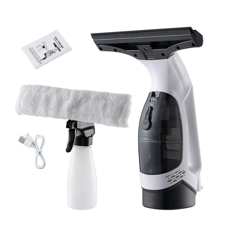 Multifunctional Electric Cordless Window Cleaner – White – Rechargeable Portable Glass Cleaning Tool