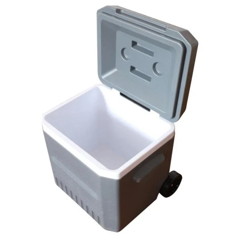 Camping Cooler Box 18L Insulated Ice Chest With Wheels and Trolley Handle – Blue