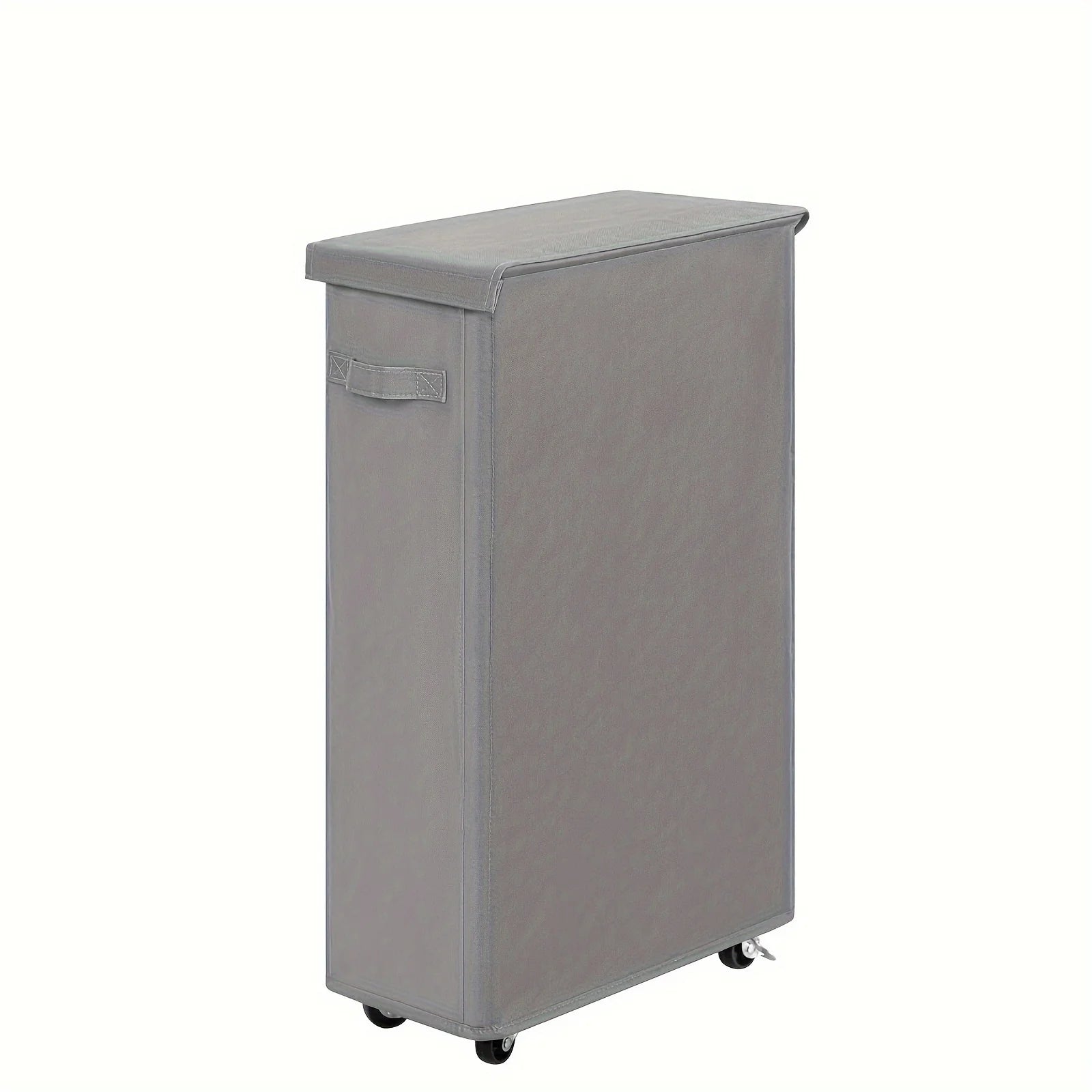 Laundry Basket 1PC Wheeled Oxford Hamper with Lid Handles Foldable Storage - Grey