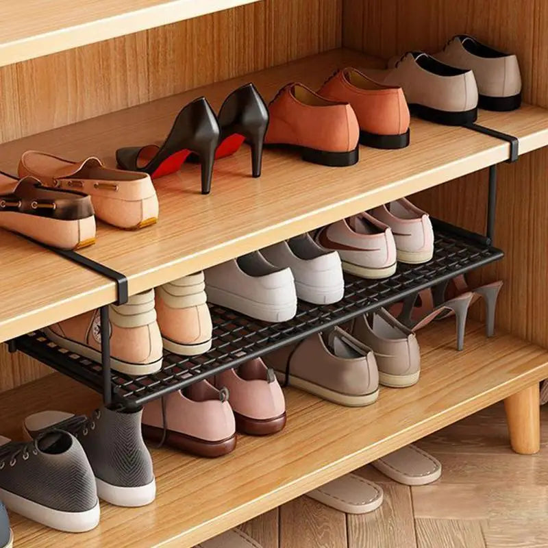 Under Shelf Storage Rack 32cm Slide In Metal Cabinet Basket Space Saving Organiser Shelf