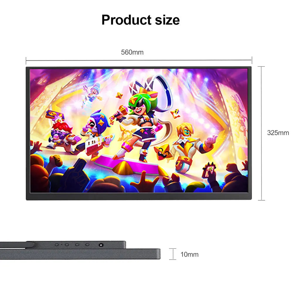 Portable Monitor 24.5 Inch 2.5K 165Hz IPS Gaming Display USB-C HDMI – Black