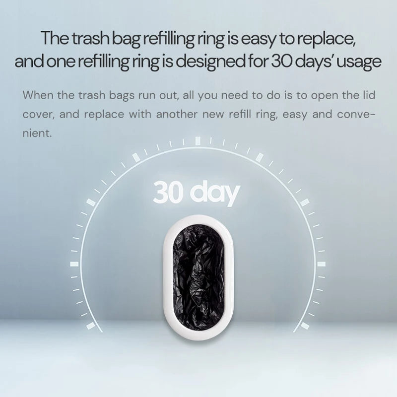 Trash Bag Refill 3 Pack Replacement Ring Cartridge Flat Top Waste Bag Liners