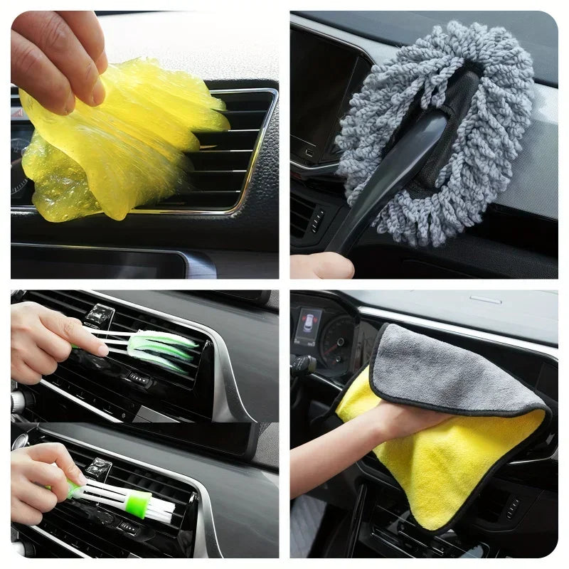 Car Detailing Kit with Drill Brushes Cleaning Tools Set with Carry Bag - 20 Pcs