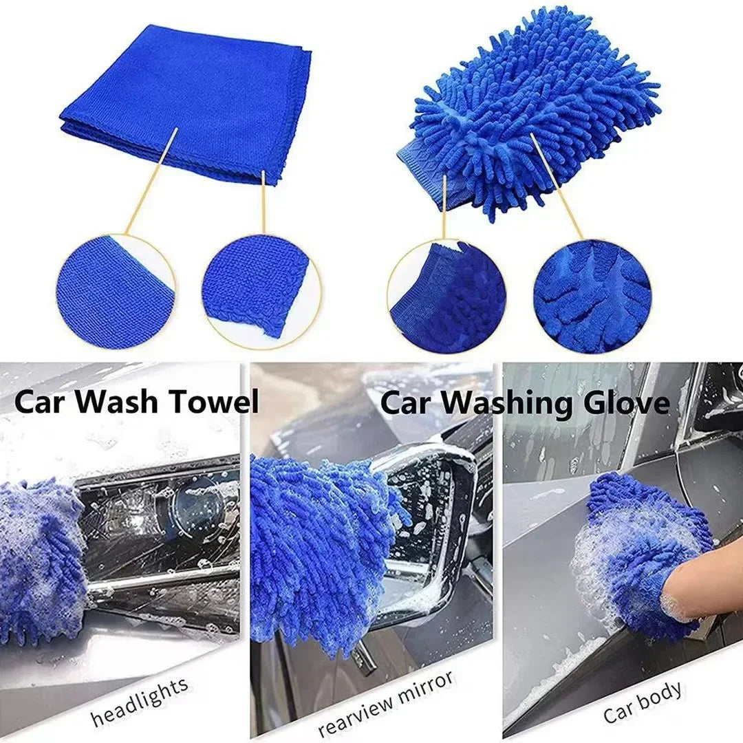 Car Detailing Kit with Drill Brushes Cleaning Tools Set with Carry Bag - 21 Pcs