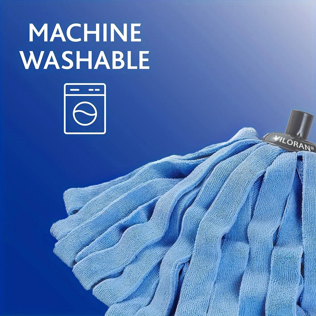 Microfiber Mop with 49 Inch Handle Commercial Floor Cleaning Mop with Refill Head Blue