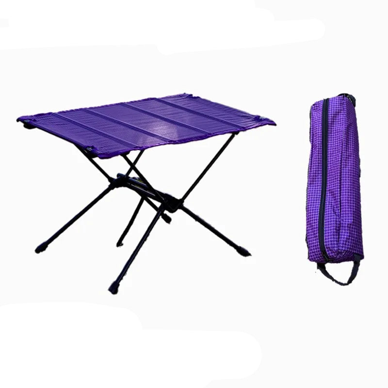 Camping Table UHMWPE Tactical Folding Table Ultralight Aluminum Alloy – Purple