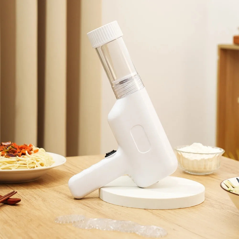 Electric Noodle Machine Handheld Cordless Pasta Maker 6 Moulds Dough Pressing Tool – Blue