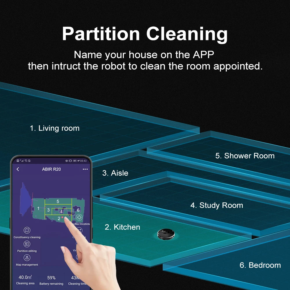 Robot Vacuum Cleaner 6500Pa LiDAR Navigation UV Sterilisation WiFi App Control Mop and Vacuum – Black