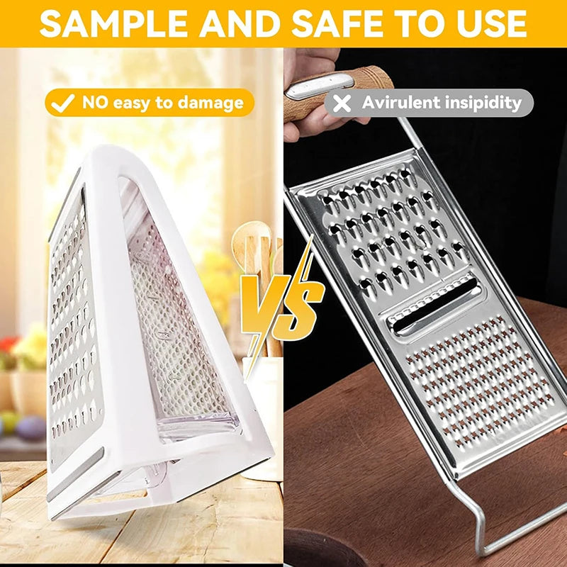 Double-Sided Cheese Grater Multifunctional Vegetable Chopper Slicer – White