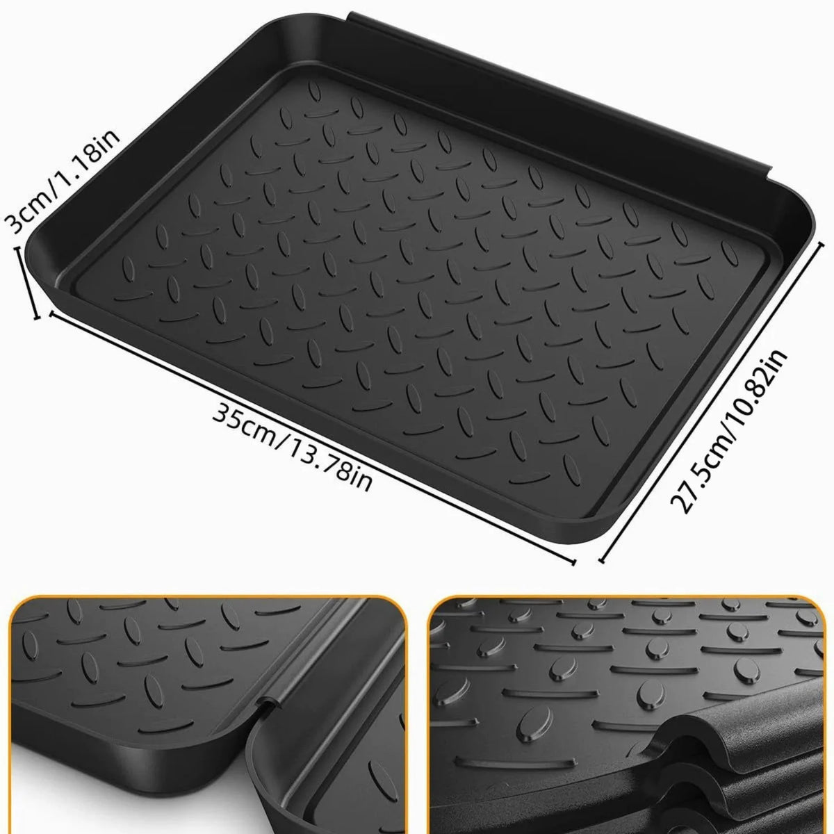 Storage Tray Set of 3 Plastic Trays Multipurpose Shoe and Household Organisers
