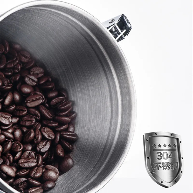 Coffee Storage Canister 1.8L Stainless Steel Airtight Container with Modern Design for Kitchen - Black