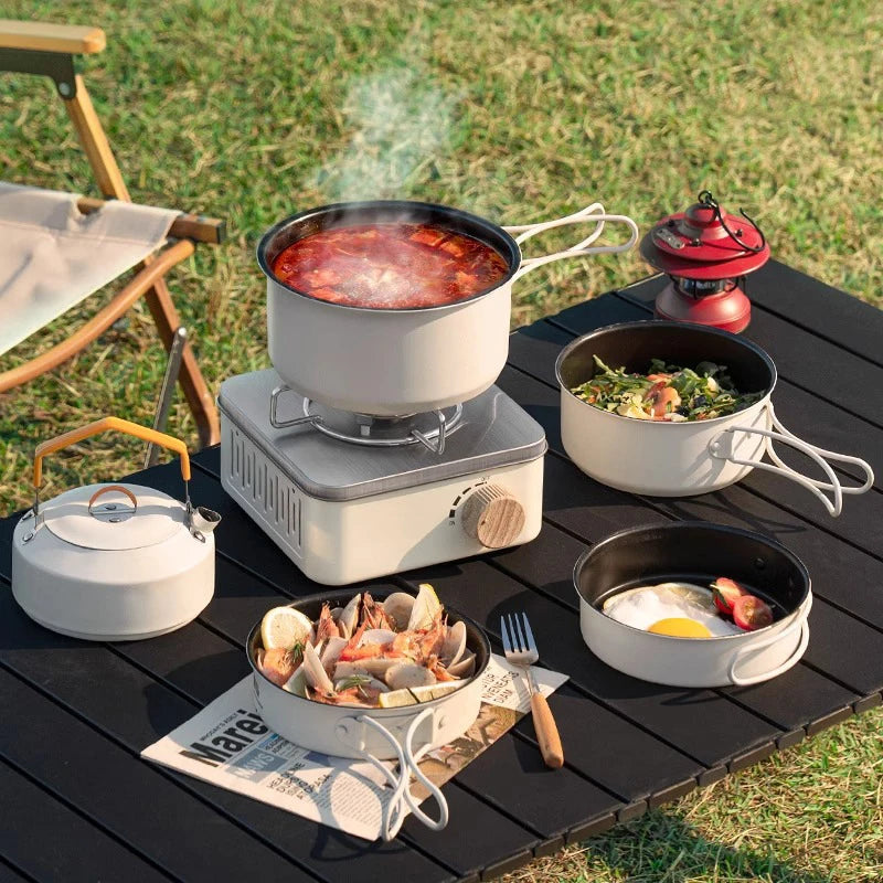 Camping Gas Stove 2800W Portable Butane Cassette Burner Electronic Ignition – Khaki