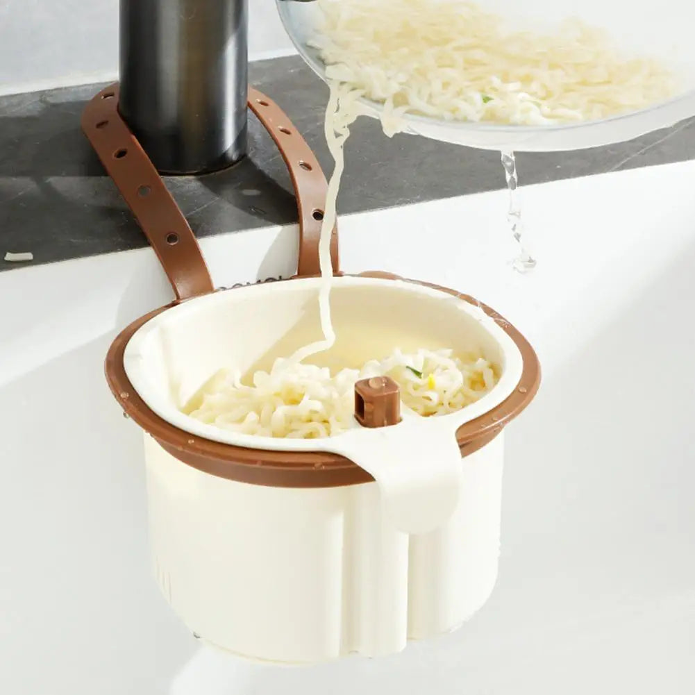 Hanging Sink Draining Basket Food Waste Filter Residue Strainer Detachable - Pink