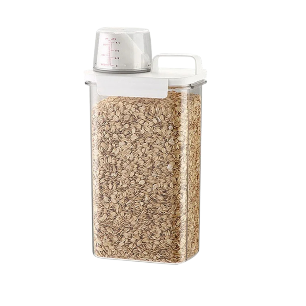Food Storage Container 2300mL Airtight Kitchen Pantry Grain Jar BPA Free Reusable Canister