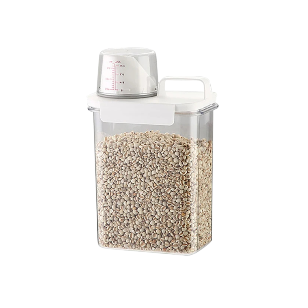 Food Storage Container 1800mL Airtight Kitchen Pantry Grain Jar BPA Free Reusable Canister