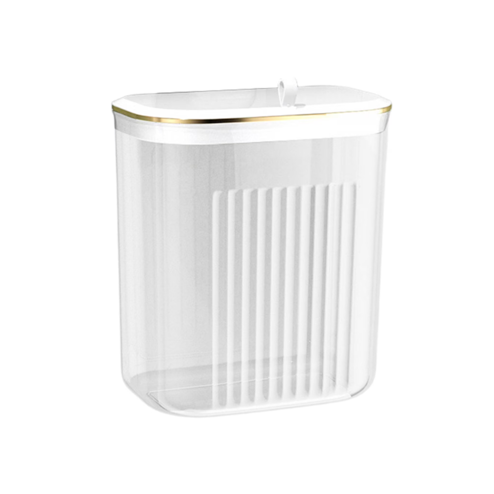 Wall Mounted Kitchen Trash Can 9L Hanging Garbage Bin with Slide Lid – White