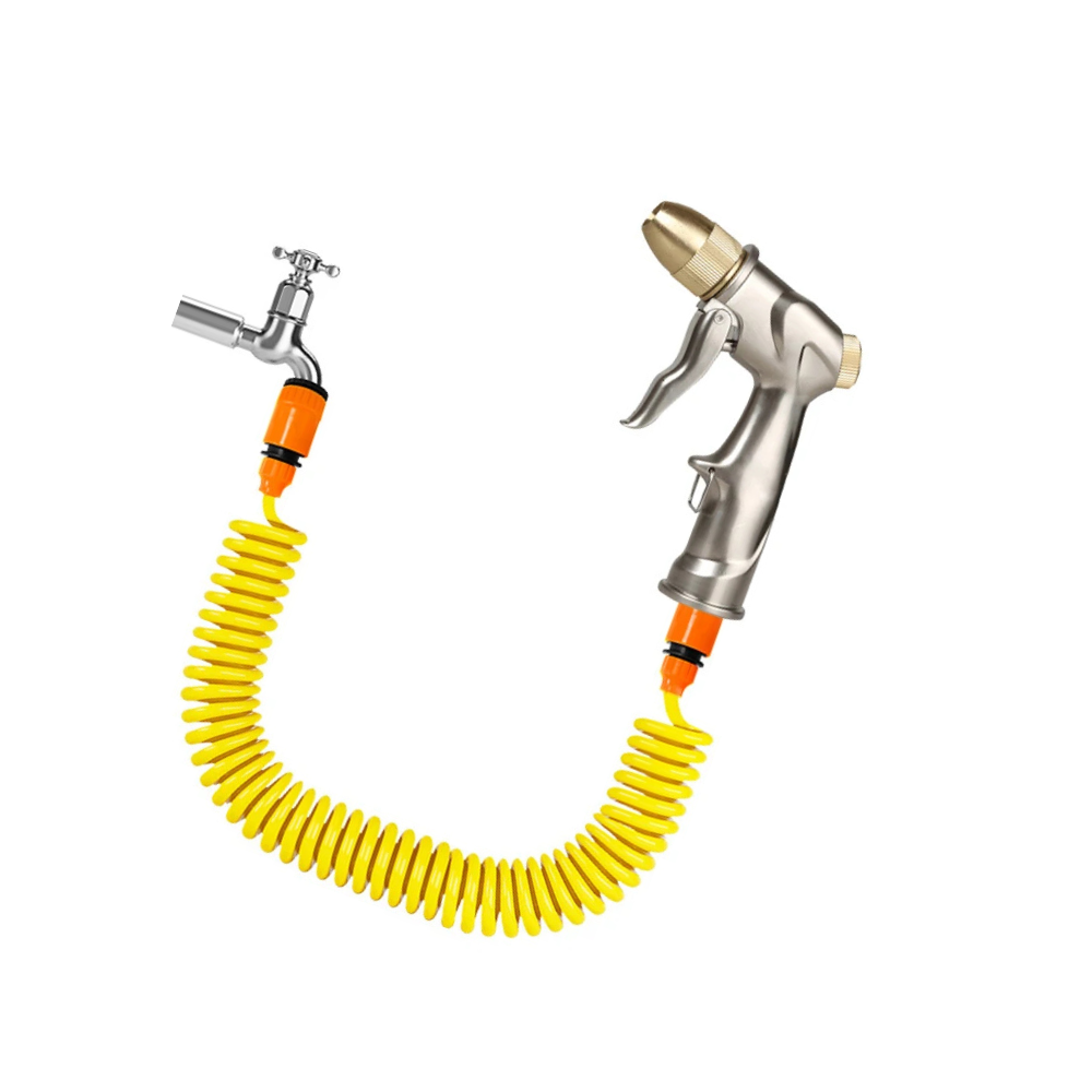 Expandable Garden Hose 15m Flexible Water Hose with Metal Adjustable High Pressure Spray Gun
