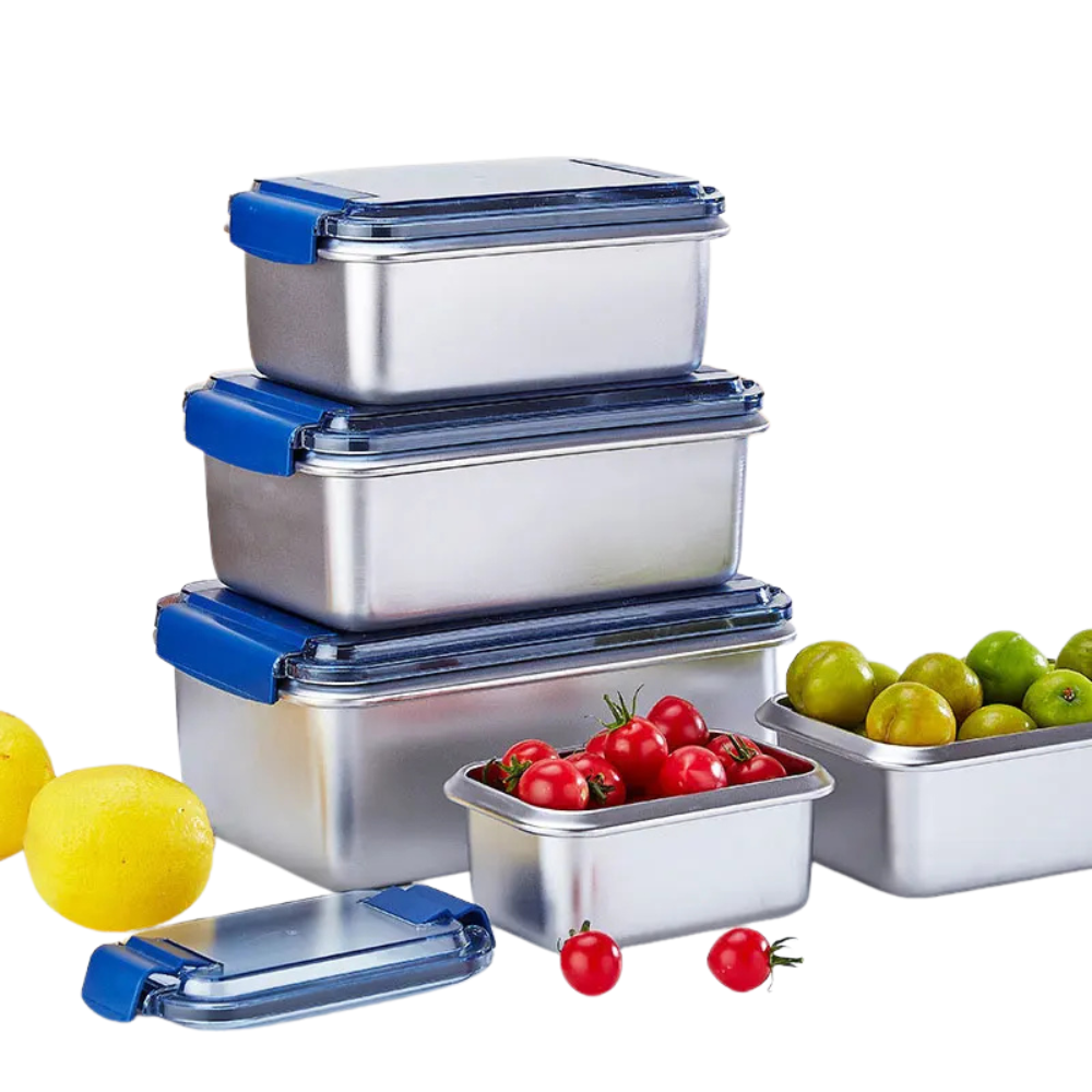 2000ml 316 Stainless Steel Lunch Box Leakproof Food Storage Container with Airtight Lid